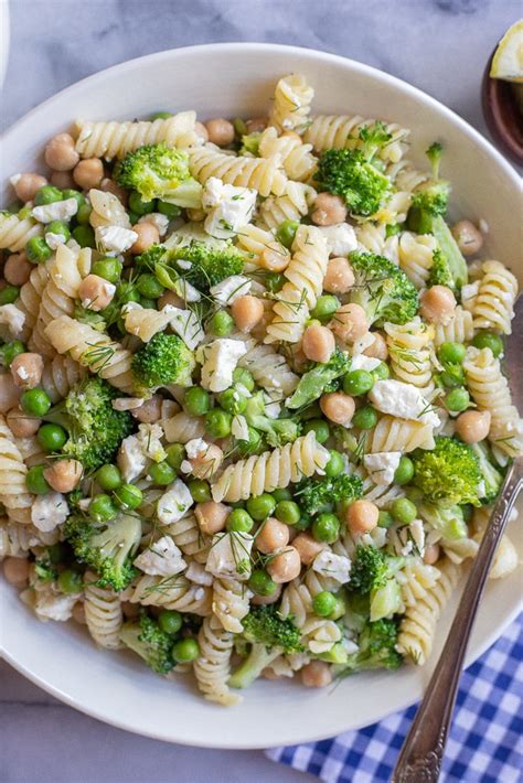 Lemon Broccoli Pasta Salad With Feta Karinokada