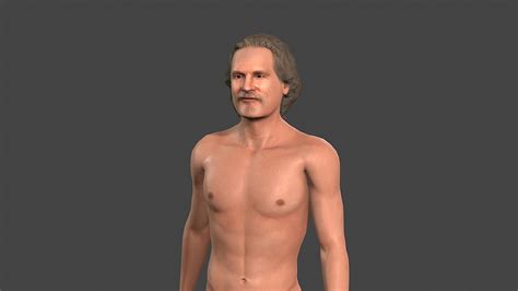 Beautiful Naked Man Rigged D Model Blender Market