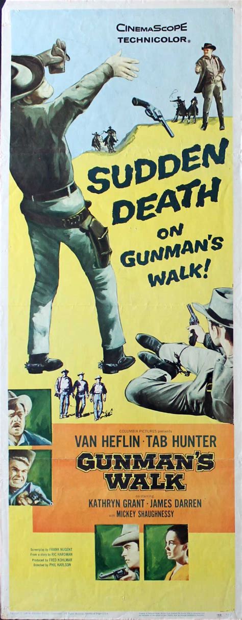 Gunman's Walk, 1958, Van Heflin, Original Insert, (14x36")-5