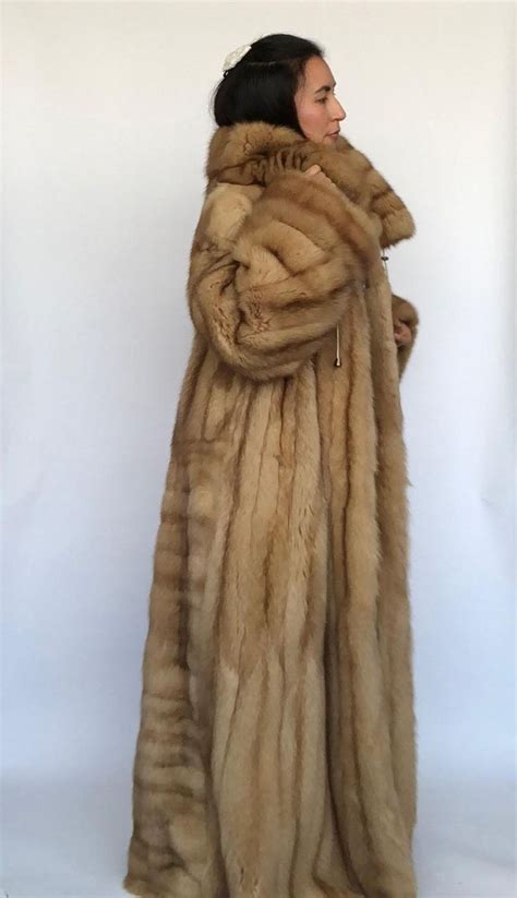 Brand New Custom Made Russian Golden Sable Fur Coat Etsy In 2021