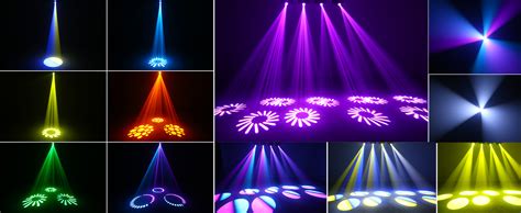 UKing Lyre LED 100W RGBW Jeux De Lumiere DJ 8 Gobos 8 Couleurs DMX 512