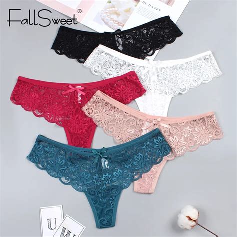 Fallsweet Pcs Pack Women Undewear Transparent Lace G String Ultra