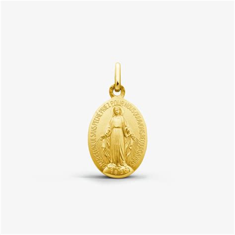 Médaille Miraculeuse Or Jaune 11 mm Augis Site Officiel