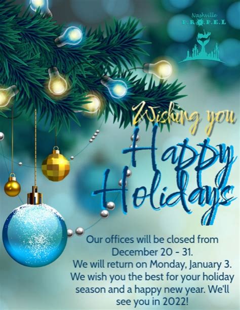 Copy Of Copy Of Holiday Office Closure Postermywall