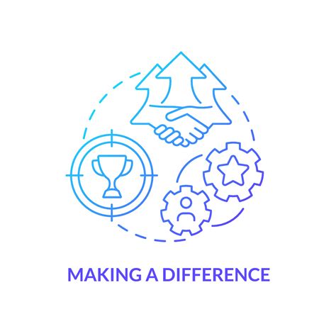 Making difference blue gradient concept icon. Organizational culture