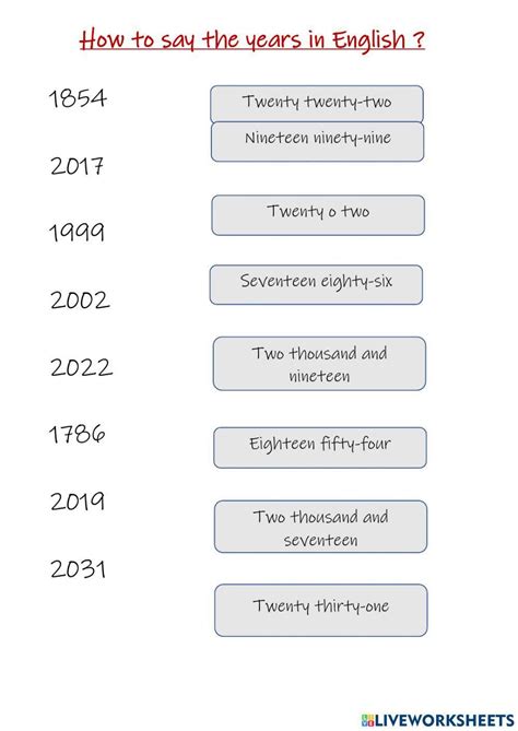 years worksheet  worksheets worksheets library