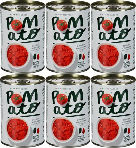 Помидоры Pomato резаные в собственном соку, набор: 6 штук — купить в ...