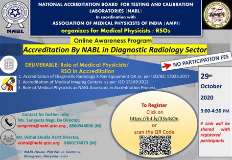 Online Awareness Program For Medical Physicists And Rsos On Accreditation