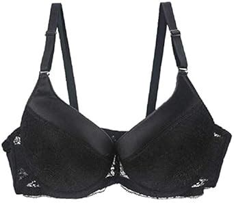 Buy OneTwoTG Womens Bra Lace Push Up Padded Bralette Wirefree Brassiere Lingerie Black D At
