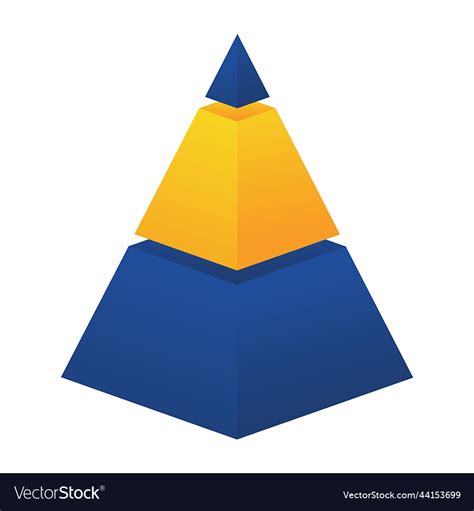 D Pyramid Infographic Business Progress Vector Image