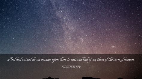 Psalms 78 24 KJV Desktop Wallpaper And Had Rained Down Manna Upon