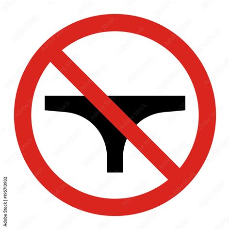 Warning Don T Wear Bikini Sign Women S Panties Vector Illustration