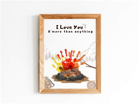 Campfire Handprint Art Handprint Craft Preschool Craft Etsy