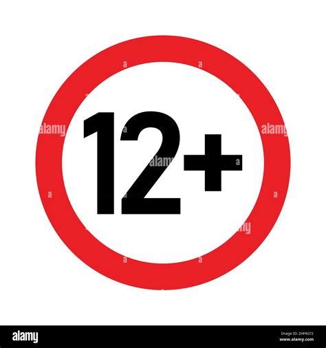 12 plus sign age restrictions Stock Vector Image & Art - Alamy
