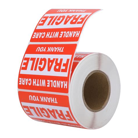 Eco Friendly Handle With Care Warning Packing Shipping Label Fragile