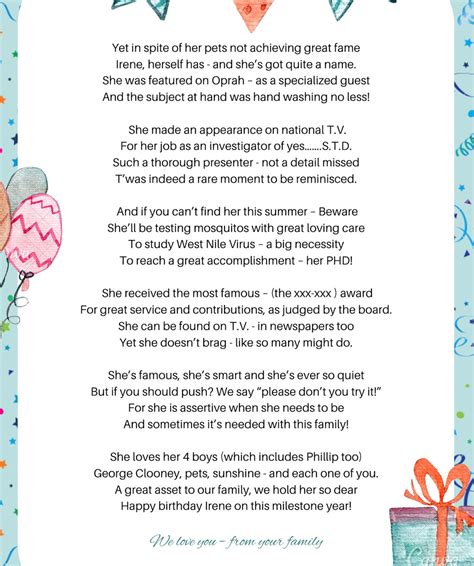 Personalized Birthday Poem Etsy