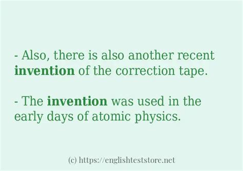 Invention Example Sentences Englishteststore Blog