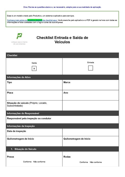Modelos De Checklist