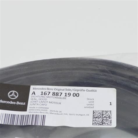 Mercedes Benz Gle W167 Engine Hood Rear Seal A1678871900 New Genuine Ebay