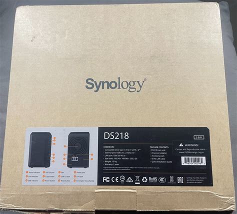 Synology Diskstation Ds218 2 Bay Nas 20tb Raw Capacity 64 Bit Quad Core Ebay