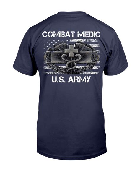 Proud Us Army Combat Medic American Flag Veteran Gift For Veteran T