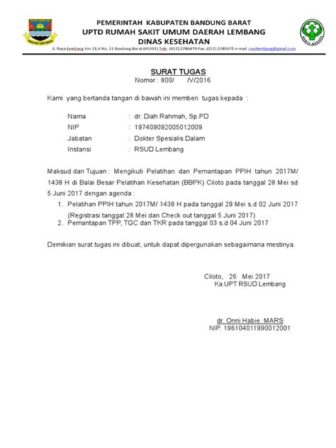 Contoh Format Tugas Ada Kop Surat Pdf