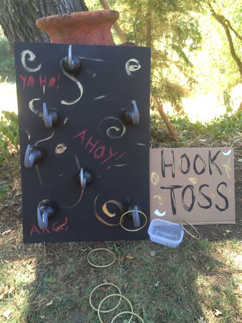 Captain Hook Ring Toss Screwed Play Hooks Onto A Foam Board And Made