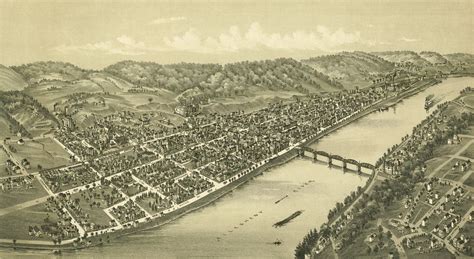 Beautifully restored map of Kittanning, PA from 1896 - KNOWOL