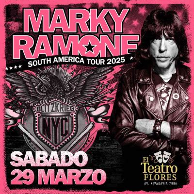 Passline MARKY RAMONE South American Tour 2025 29 De Marzo De 2025