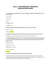 Lab Prelab Docx Lab Archimedes Principle Prelab Questions A