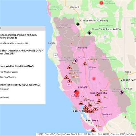 California Forest Fires Map Map Of California Coast Cities