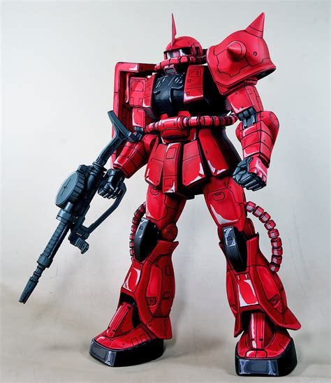 Gundam Guy 148 Mega Size Chars Zaku Ii Anime Colors Painted Build