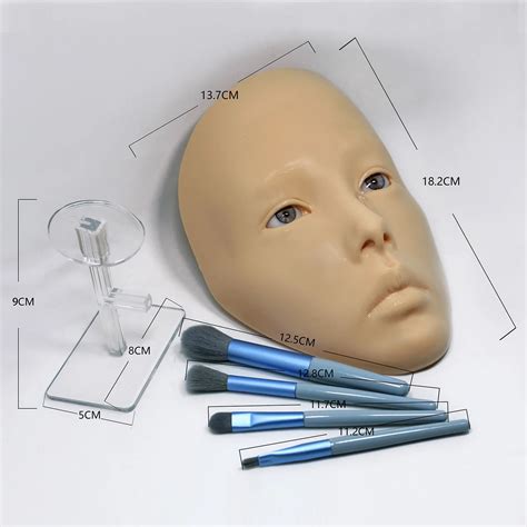 3d Reusable Makeup Practice Face Plate Silicone Makeup Mannequin Beginner S Practice Artificial