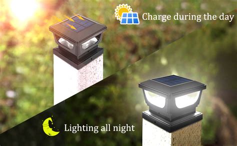 Geyueya Home Solar Post Cap Lights Outdoor Ip65 Waterproof Solar Fence Post Lights For 3x3 4x4