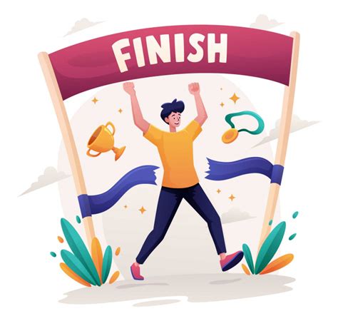 Finish Line Vector Illustration