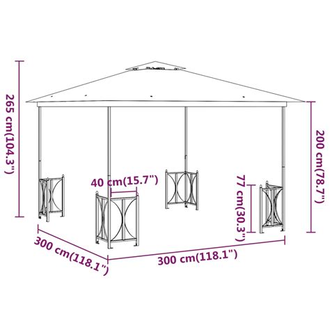 Pavillon Mit Seitenw Nden Doppeldach M Creme Joes Kaufhaus