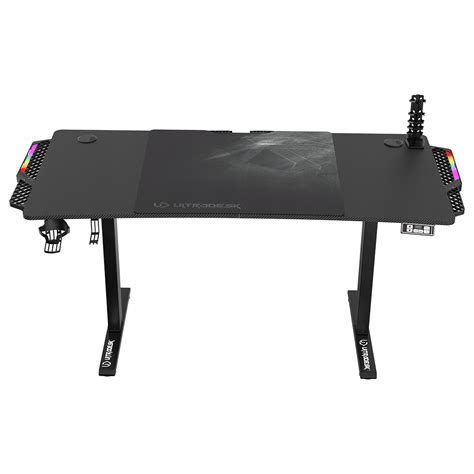 Biurko Gamingowe Ultradesk Level V Led Rgb Czarne Elektryczna