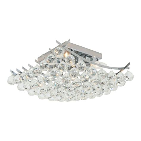 Lampa Sufitowa Glamour Szklane Kryszta Ki Chrom Medel Outlet Agata