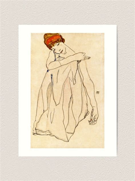 Egon Schiele Dancer Die Tanzerin 1913 Art Print For Sale By Artcenter Redbubble