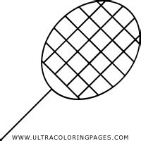 Badminton Racket Coloring Page - Ultra Coloring Pages