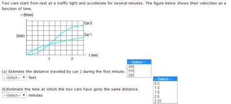 Solved Two Cars Start From Rest At A Traffic Light And Chegg