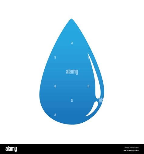 Icono de gota de agua aislado sobre fondo blanco ilustración vectorial