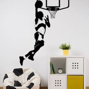 Basketball Wall Decal, Basketball Wall Art for Teenage Room, Basketball ...