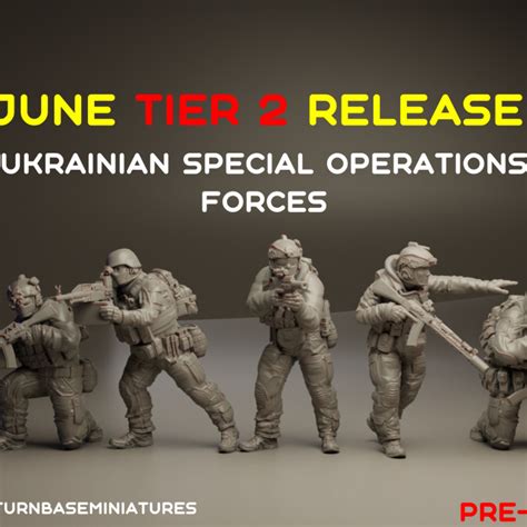 3D Printable TurnBase Miniatures Wargames UKSOF Ukrainian Special