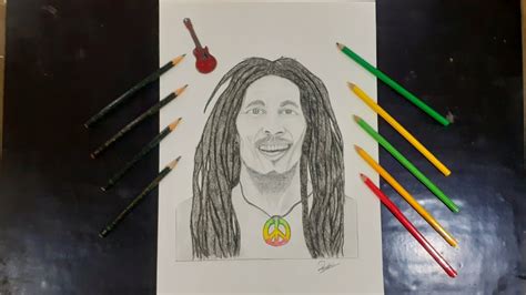 How To Draw Bob Marley Step By Step Pencil Bob Marley Sketch