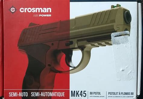 Crosman Bb Gun Air Pistol Semi Automatic Co2 Powered 480 Fps Steel Barrel Mk45 28478150669 Ebay