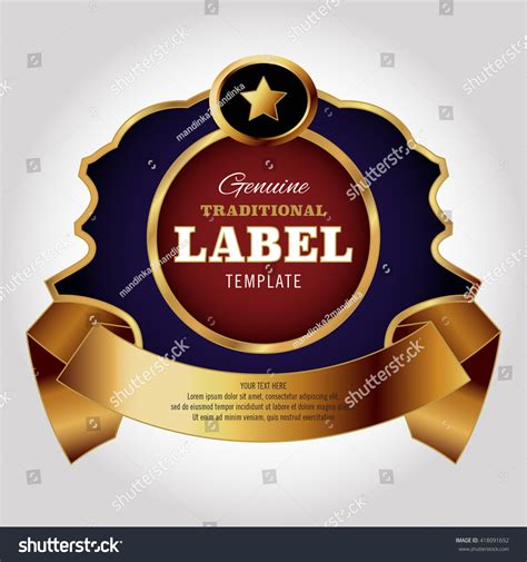 Label Design Template Stock Vector (Royalty Free) 418091692 | Shutterstock