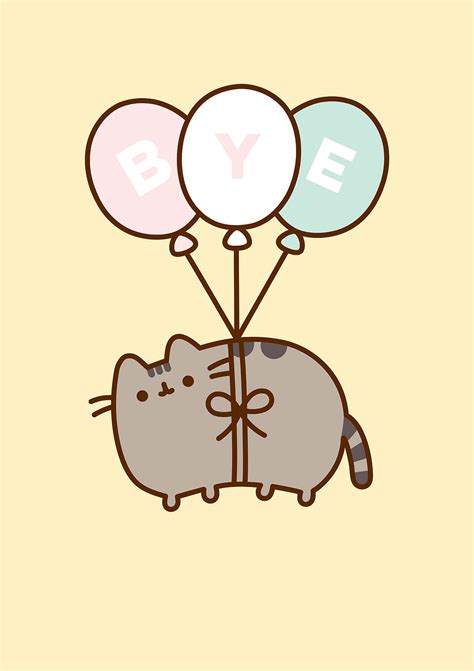 Pusheen Pusheen Bye Balloon Friendship Card Push74