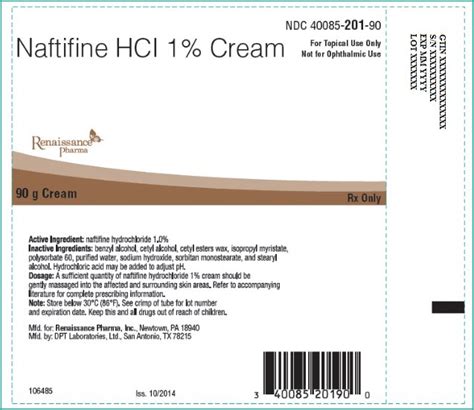 Naftifine Hydrochloride Cream