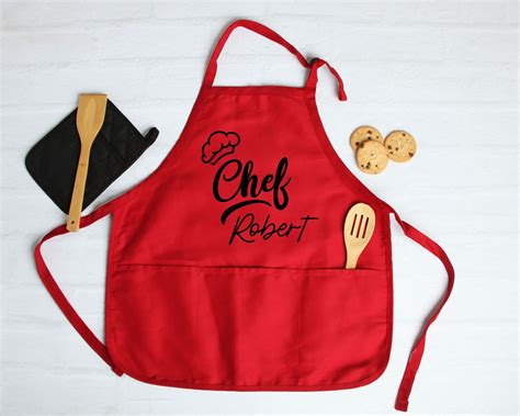 Personalized Apron For Men Chef Dad Husband Birthday Grill Etsy